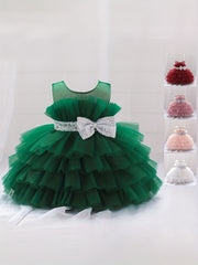 Toddler Girls Birthday Princess Dress Mesh Sleeveless Tutu Dress
