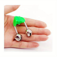 10pcs Fishing Pole Bite Indicators Twin Bells Bite Alarm