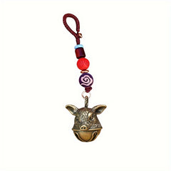 Retro Animal Pig Head Turtle Shell Gourd Dragon Head Keychain Pendant