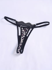 3 Pack Plus Size Sexy Thongs Set Women's Plus Leopard Print Lace G strings