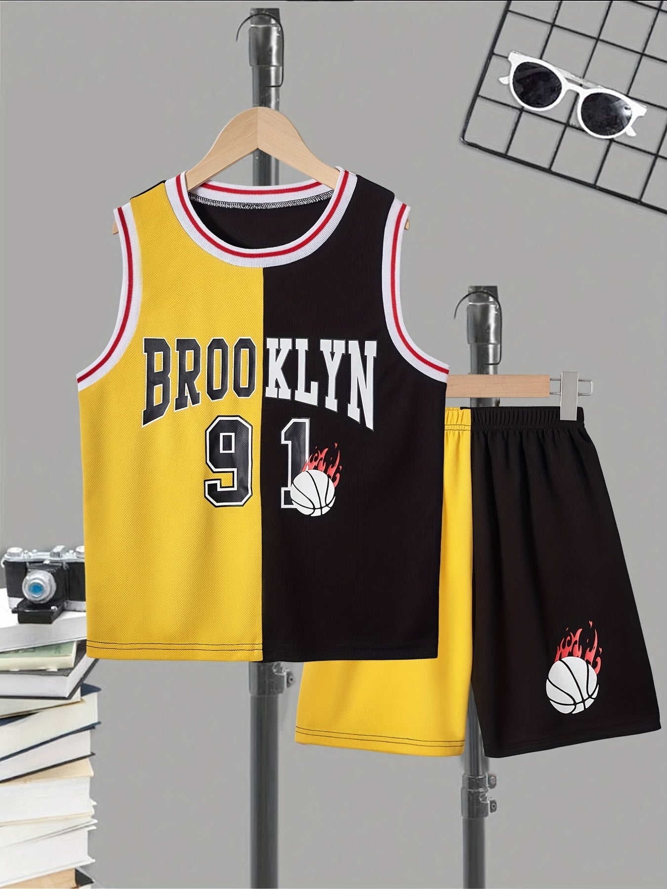 BROOKLYN 231 Kids Basketball 2 pc Outfits Tank & Shorts Set