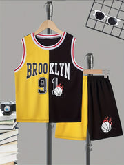 BROOKLYN 231 Kids Basketball 2 pc Outfits Tank & Shorts Set