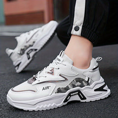 Men's Chunky Lace-up Sneakers Shock Absorbing Athletic Dad Shoes