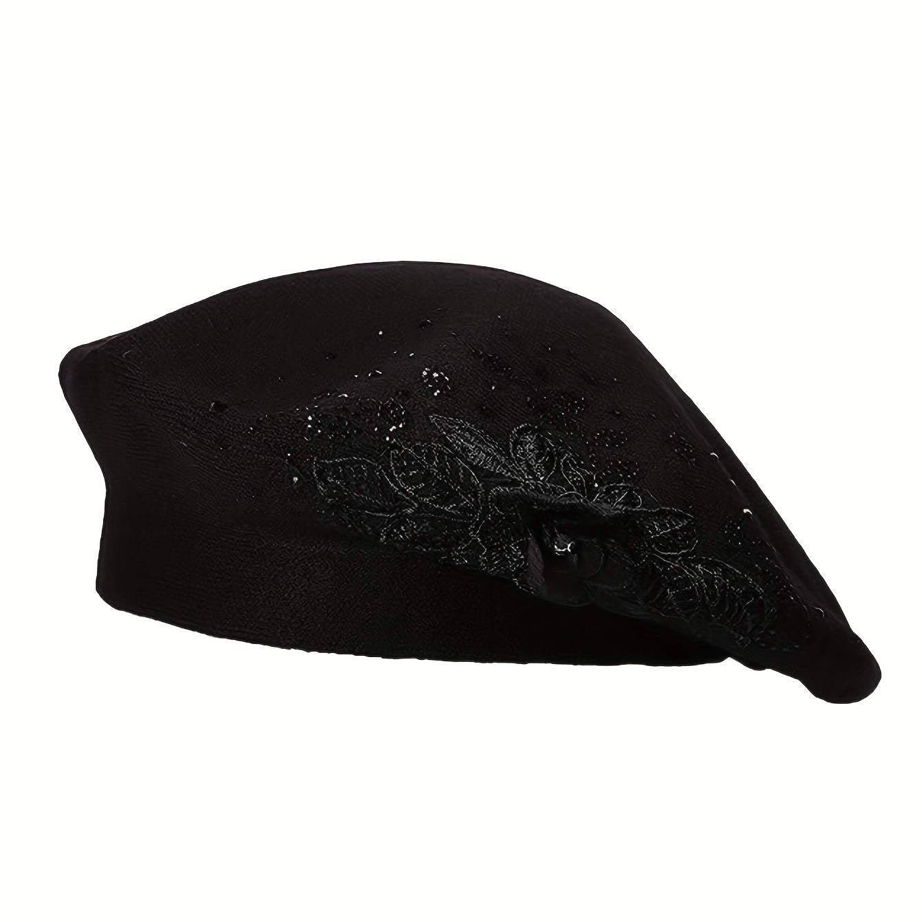 Flower Decor Beret Lightweight Warm Berets Cap Women Gift
