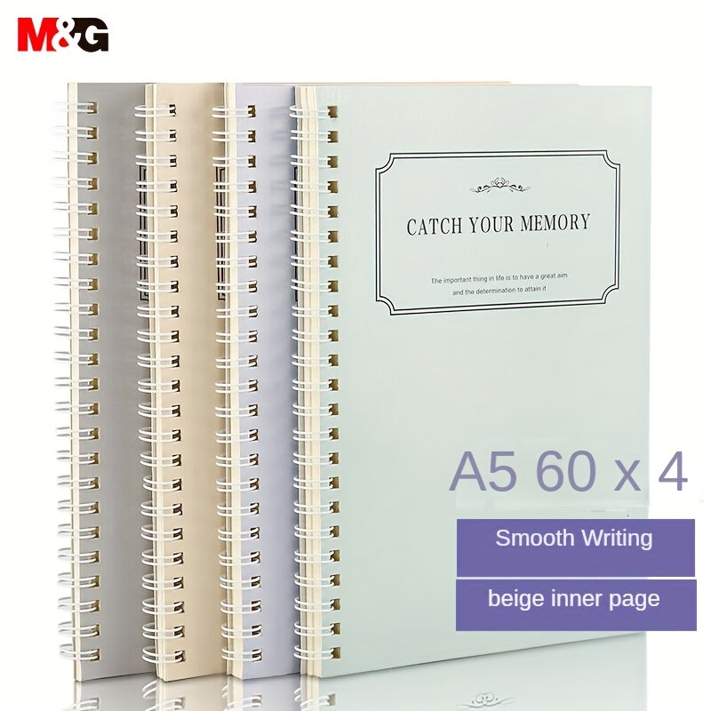 4pcs A5 Spiral Double Wire Coil Notebook 60 Sheets Student Diary
