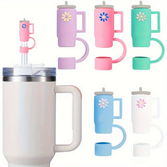 5pcs Cartoon Straw Covers Reusable Dustproof Straw Plugs Cup Decoration