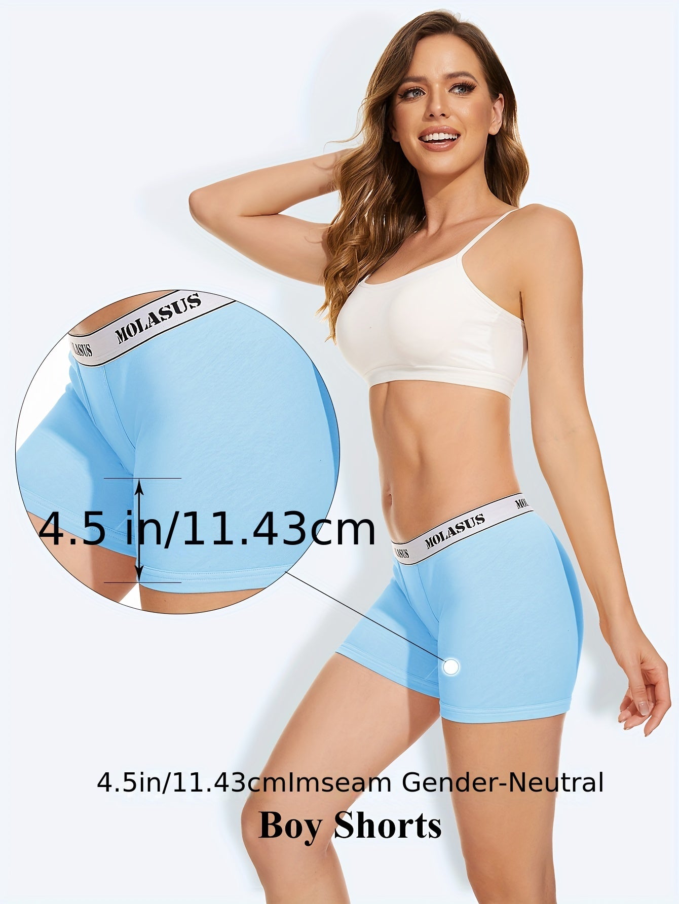 4 Pack Plus Size Panties Set Women's Plus Boyshorts