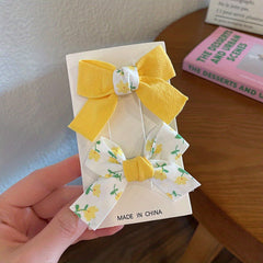 12pcs Sweet Flower Bow Hair Clips for Girls