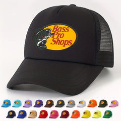 Candy Couple Trucker Hat Fish Print Mesh Baseball Cap