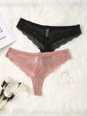 2 Pack Plus Size Romantic Panties Set Women's