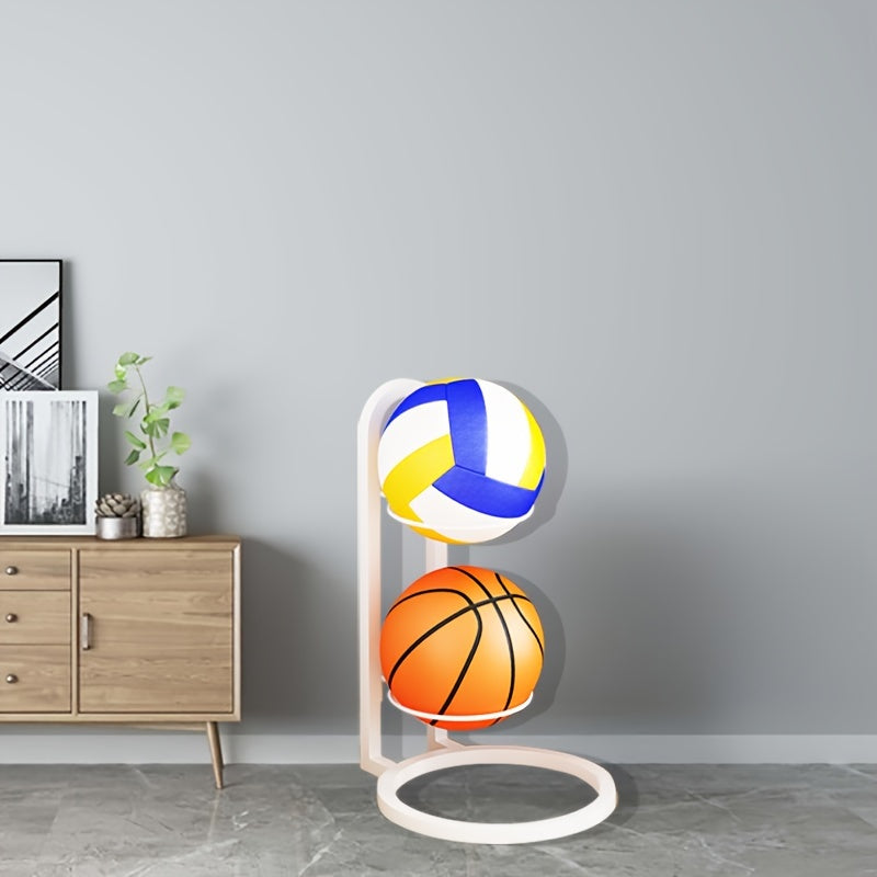 2 layer Basketball Storage Rack Ball Display Holder
