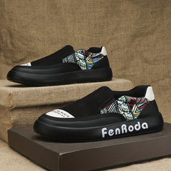 Men's Canvas Slip-on Sneakers Soft Sole Walking Shoes