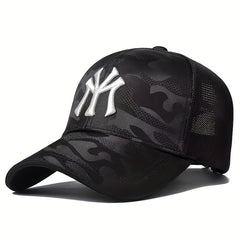 Embroidery Hip Hop Trucker Hat Mesh Baseball Cap Camo Sunshade Dad Hat