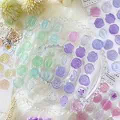 3D Sealing Wax Stickers - DIY Envelope Sealing Magazine Decor - Transparent