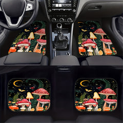 4pcs Horror Skull Car Floor Mats Water Absorbent Non-slip Stain Resistant Mats