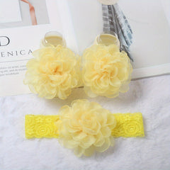 Baby Girls Headband & Socks Set Floor Socks And Hair Accessories