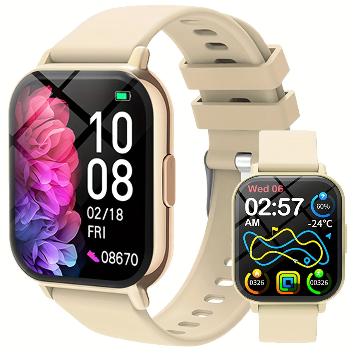 Unisex Smartwatch with 100 Sports Modes & Music Control