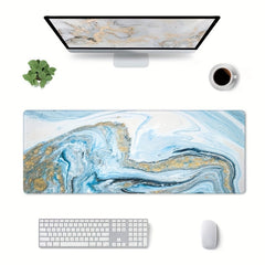 Marble Style Mouse Pad Gaming Mouse Pad 80x30cm Non-Slip Rubber Base Desk Mat