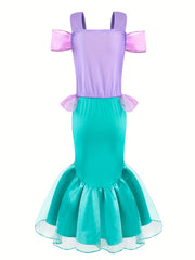 Girls Mermaid Princess Dress Costume Dress Up Party Outfit