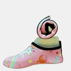 Girl's Pony Pattern Water Shoes Quick Dry Non Slip Soft Beach Aqua Socks