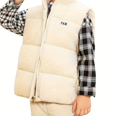 Sleeveless High Neck Jacket for Kids