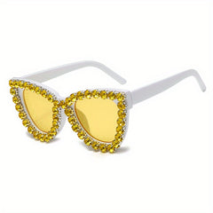 Cat Eye Sunglasses Rhinestone Women Men UV400