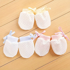 3 Pairs Mesh Baby Gloves for Newborns, Spring & Summer