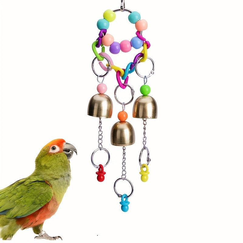 Colorful Parrot Hammock Bell Toys for Small Birds