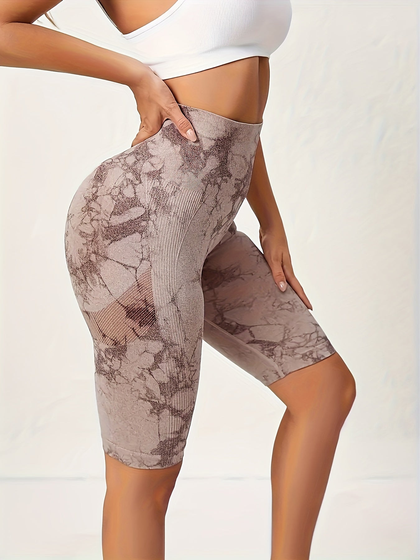 Tie Dye Seamless Sports Shorts Butt Lifting Yoga Cycling Activewear