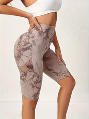 Tie Dye Seamless Sports Shorts Butt Lifting Yoga Cycling Activewear