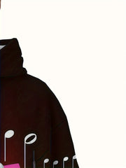 Earphone And Music Note Print Boy's Hoodie Kids Casual Long Sleeve
