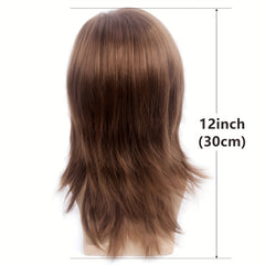 Men's Brown Middle Length Wig for Winter Soldier Cosplay Costume