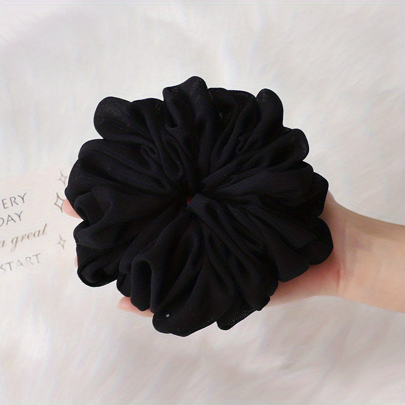 Chiffon Rubber Band Large Bow Hair Scrunchie Hijab
