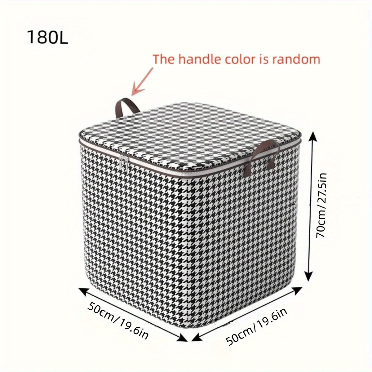 Large Capacity Houndstooth Storage Box Lightweight Versatile Organizer