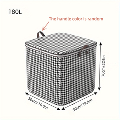 Large Capacity Houndstooth Storage Box Lightweight Versatile Organizer
