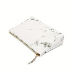 Marble Pattern Cosmetic Bag Travel Portable Water Resistant Zipper Pouch