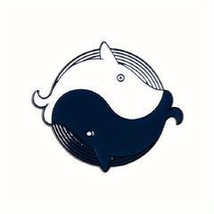 Cartoon Whale Alloy Brooch for Collar Clothes Decoration