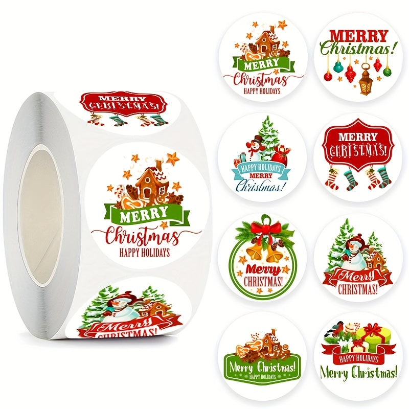 500 Christmas Stickers: Joyful Festive Decorations