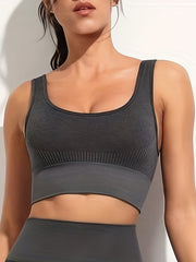 2pcs Seamless Wireless Sports Bras Comfy & Breathable Tank Bra