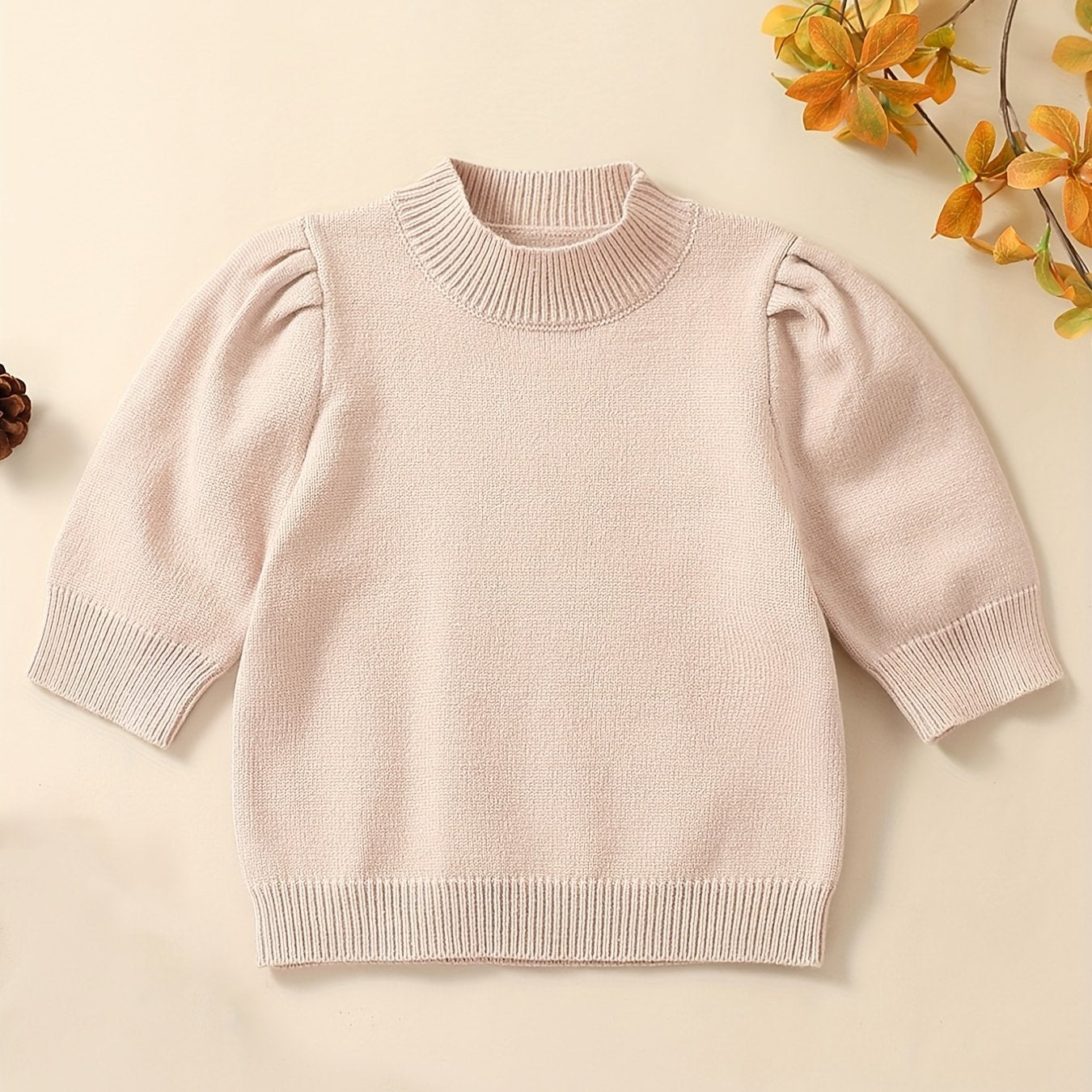 Cozy Knit Baby Sweater Long Sleeve Pullover Top