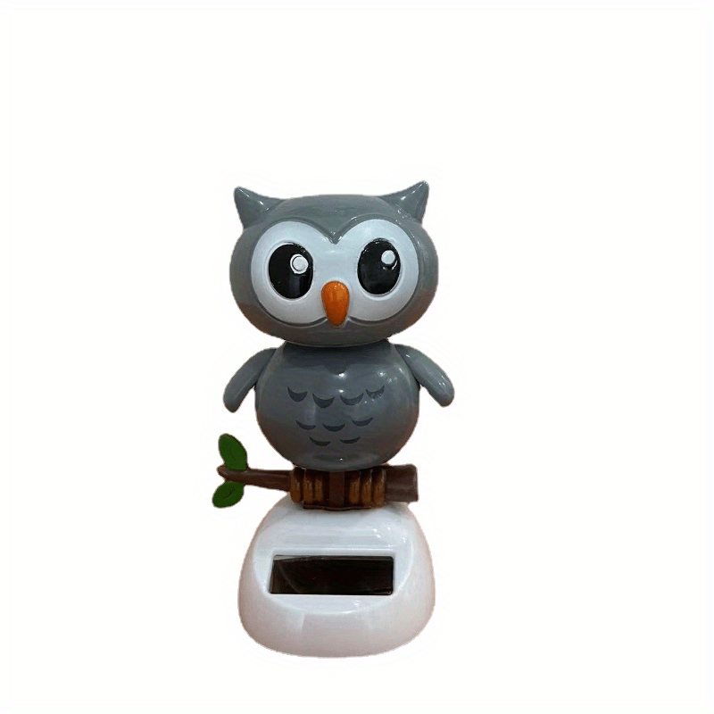 Solar Swing Owl Moving Head Doll Car Ornament Cartoon Gift Toy
