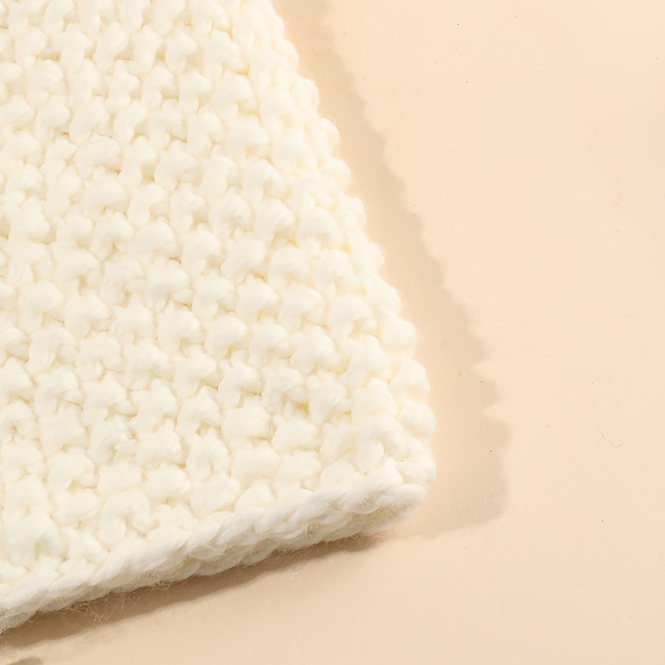 Warm Oversized Knit Beanie Bucket Hat Crochet Solid Cap Women Girls