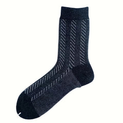 Men's Thick Wool Crew Socks, Winter Warm Velvet, Non-slip, Sweat-absorbent