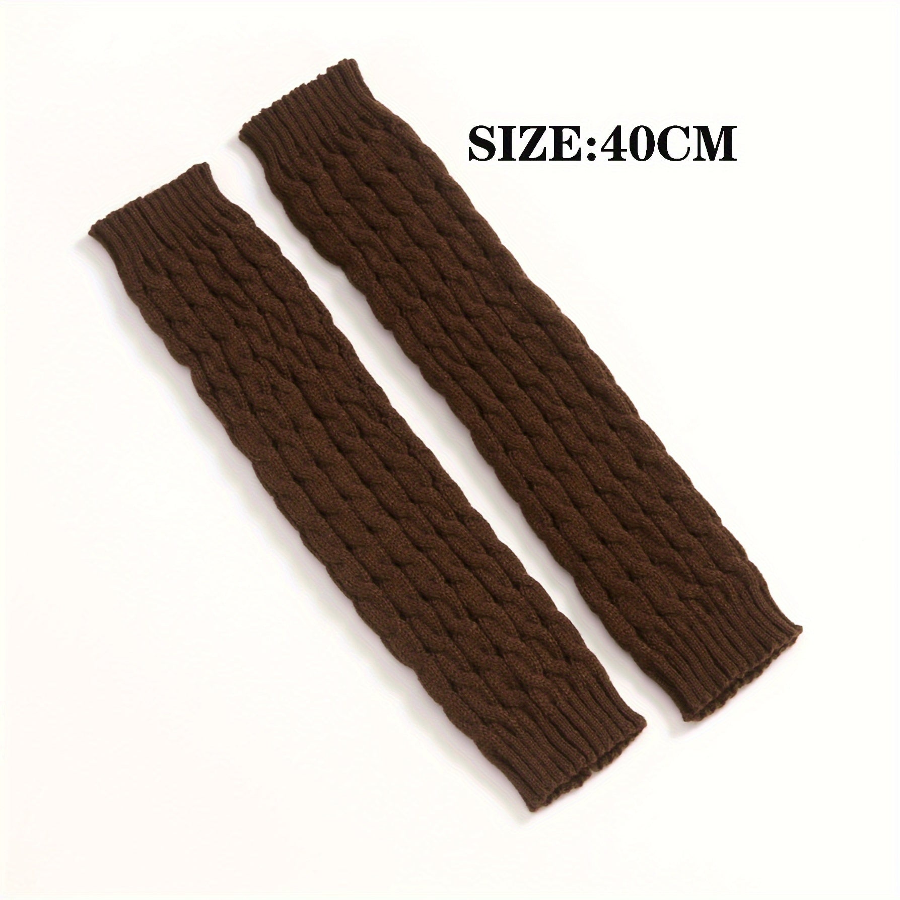 Twist Knitted Leg Warmers Knee High Socks Women's Stockings