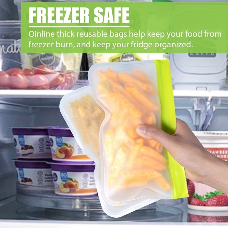 10pcs Food Storage Zipper Bags Reusable Leak Proof Freezer Fresh keeping Bags