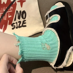 5 Pairs Ripped Street Socks Hollow Out Breathable Women's Stockings