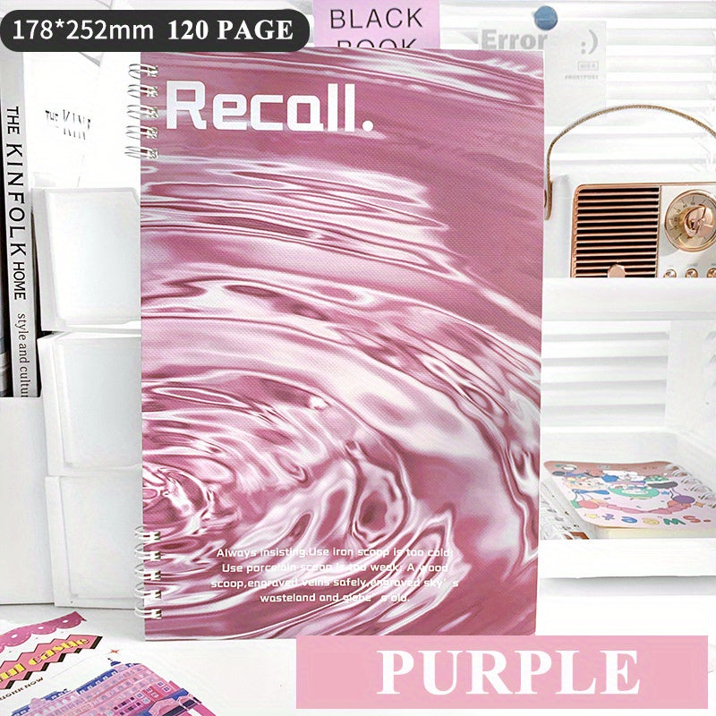 B5 Spiral Notebook 60 Sheets 120 Pages Leather Hardcover College Ruled