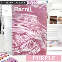 B5 Spiral Notebook 60 Sheets 120 Pages Leather Hardcover College Ruled