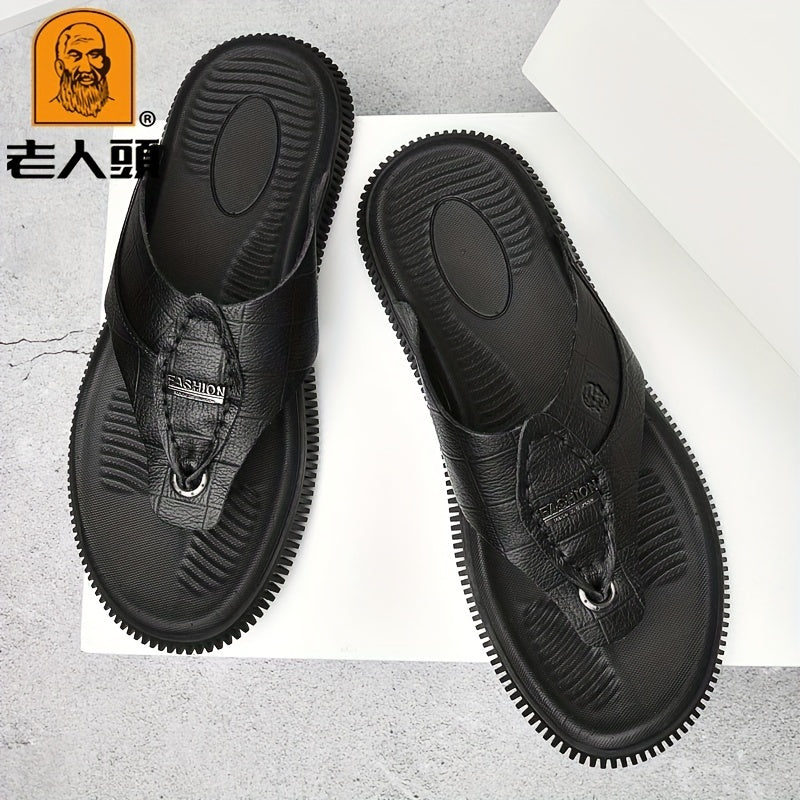 LAORENTOU Men's Wear-resistant Flip Flops Quick Drying Thong Sandals