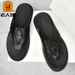 LAORENTOU Men's Wear-resistant Flip Flops Quick Drying Thong Sandals